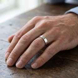 Δαχτυλίδι βέρα φαρδιά ασήμι 925