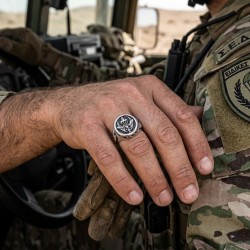 Ανδρικό δαχτυλίδι των Ειδικών Δυνάμεων από μασίφ ασήμι 925 