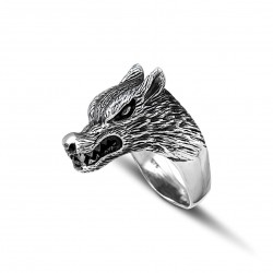 Woolf-Head Men sterling Silver 925 Ring