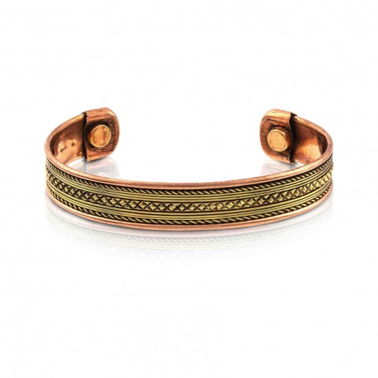 Ανδρικό βραχιόλι χειροπέδα από χαλκό