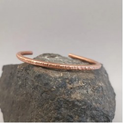 Σφυρήλατο ανδρικό χάλκινο βραχιόλι πάχος 5mm