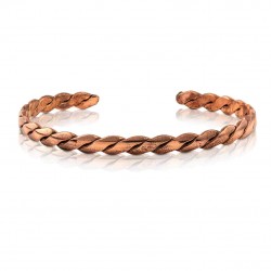 Unisex copper thin twisted bracelet  