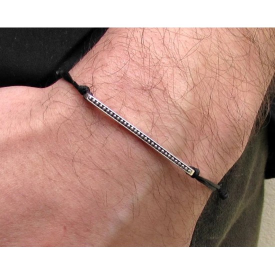 Λεπτή μπάρα βραχιόλι κορδόνι