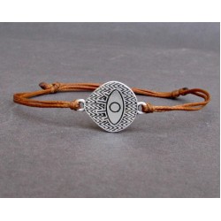 Βραχιόλι κορδόνι boho με μοτίφ ματάκι