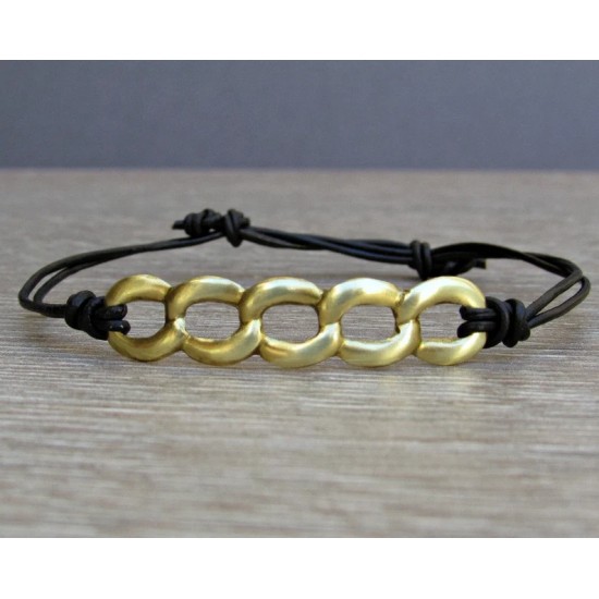Βραχιόλι κορδόνι με αλυσίδα