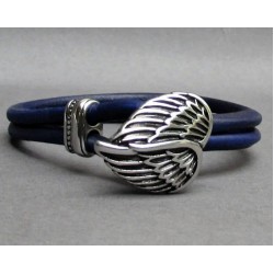 Angel Wings Leather Bracelet