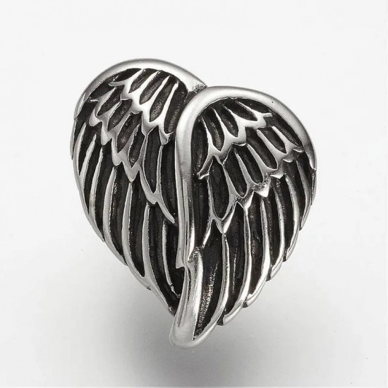 Φτερό αγγέλου ανδρικό βραχιόλι με μπλε δέρμα