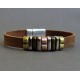 Unisex -Beaded δερμάτινο βραχιόλι με κούμπωμα από μαγνήτη Unisex -Beaded δερμάτινο βραχιόλι με κούμπωμα από μαγνήτη