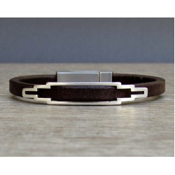 Βραχιόλι ασημένιο σχέδιο τύπου γεωμετρικό 