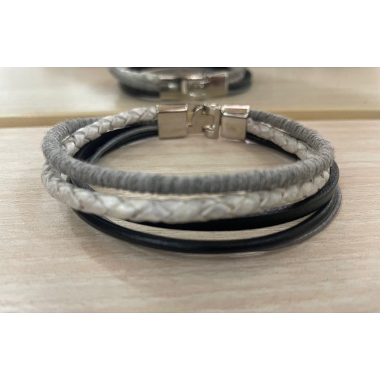 Ανδρικό δερμάτινο multistrand βραχιόλι