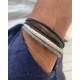 Ανδρικό δερμάτινο multistrand βραχιόλι