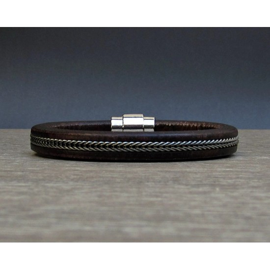 Ανδρικό δερμάτινο βραχιόλι 