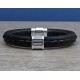 Ανδρικό δερμάτινο βραχιόλι με μοτίφ από zinc-alloy Ανδρικό δερμάτινο βραχιόλι με μοτίφ από zinc-alloy