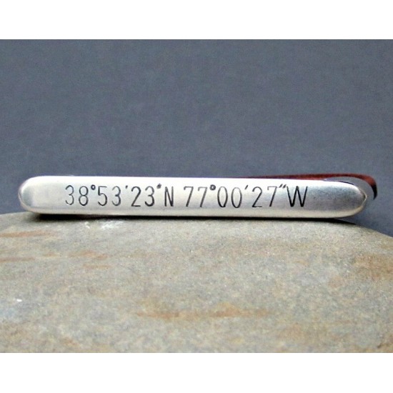 Δερμάτινο βραχιόλι με συντεταγμένες