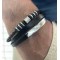 Ανδρικό βραχιόλι multistrand μαύρο δέρμα με beads Ανδρικό βραχιόλι multistrand μαύρο δέρμα με beads