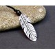 Feather Mens Necklace Pendant