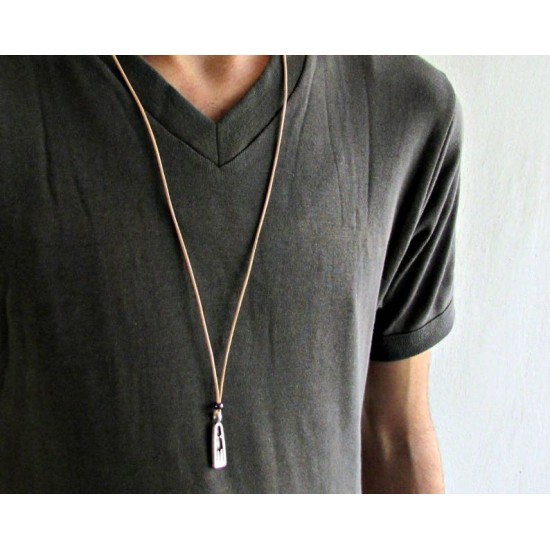 Ανδρικό κολιέ με γεωμετρικό μοτίφ