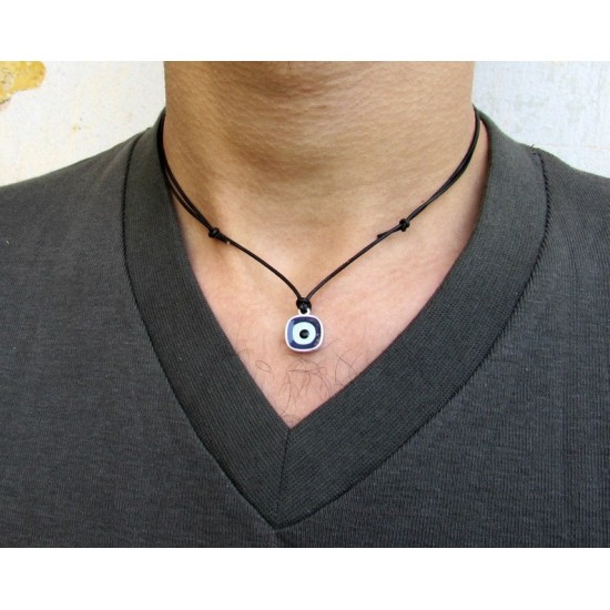 Κολιέ με τετράγωνο μάτι