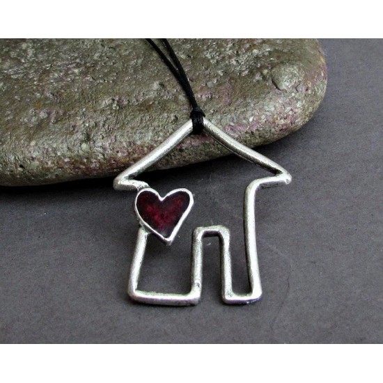 Unisex μενταγιόν σπιτάκι