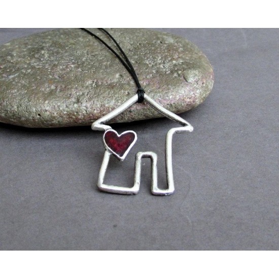 Unisex μενταγιόν σπιτάκι