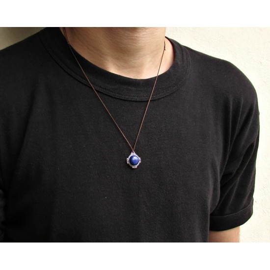 Unisex μενταγιόν με λάπις λάζουλι