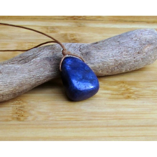 Unisex μενταγιόν με πέτρα λάπις λάζουλι