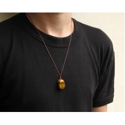 Unisex μενταγιόν με πέτρα μάτι της τίγρης Unisex μενταγιόν με πέτρα μάτι της τίγρης