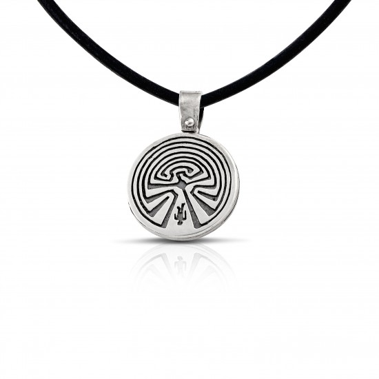 Μενταγιόν Man in the Maze από ασήμι 925