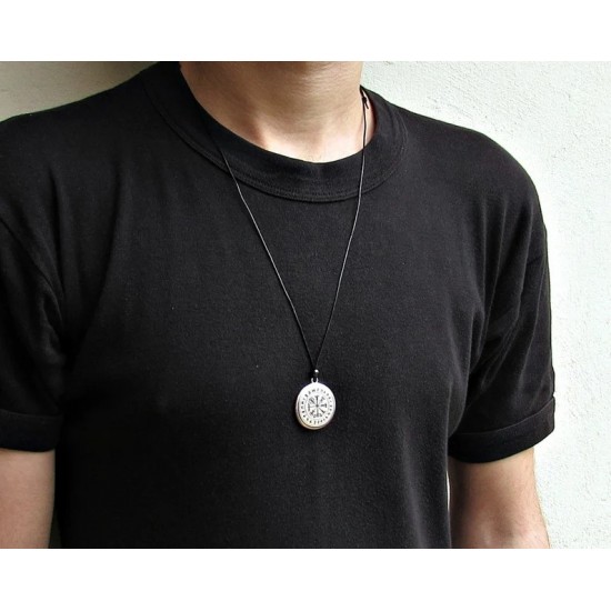 Ανδρικό κολιέ με πυξίδα των Βίκινγκς