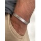 Βραχιόλι χειροπέδα με ματ φινίρισμα από μασίφ ασήμι 925