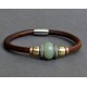 Αβεντουρίνη Πέτρα-Unisex Δερμάτινο Βραχιόλι