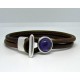 Δερμάτινο βραχιόλι με αμέθυστο