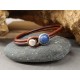 Lapis Lazuli, Gemstone Men's Leather Bracelet Lapis Lazuli, Gemstone Men's Leather Bracelet