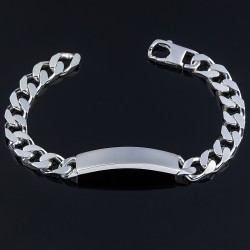 Sterling silver 925 men identity bracelet