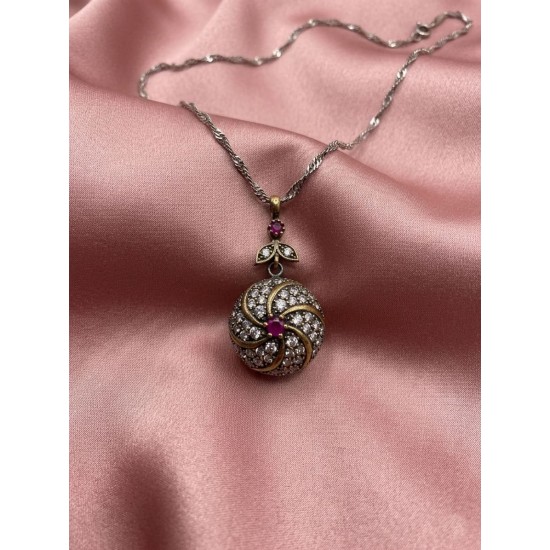 Αντικέ μενταγιόν με ζιργκόν