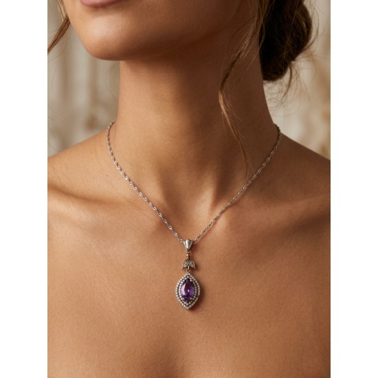 Αντικέ μενταγιόν με ζιργκόν