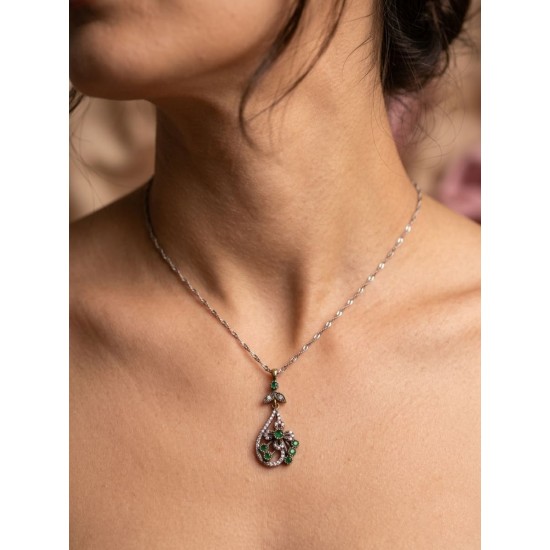 Αντικέ μενταγιόν με ζιργκόν