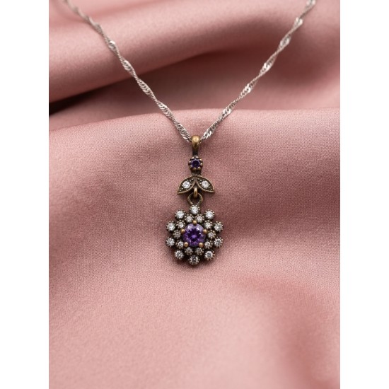 Αντικέ μενταγιόν με ζιργκόν