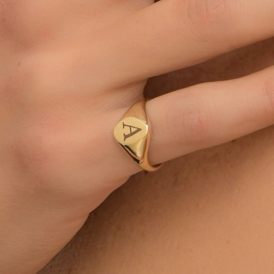  Χρυσό γυναικείο σεβαλιέ δαχτυλίδι 9 καρατίων-κωδικός min116