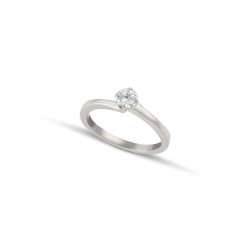 Λευκόχρυσο δαχτυλίδι 14 καρατίων με πέτρα ζιργκόν