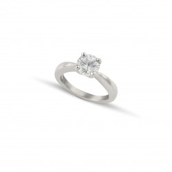 Λευκόχρυσο δαχτυλίδι 14 καρατίων με πέτρα ζιργκόν