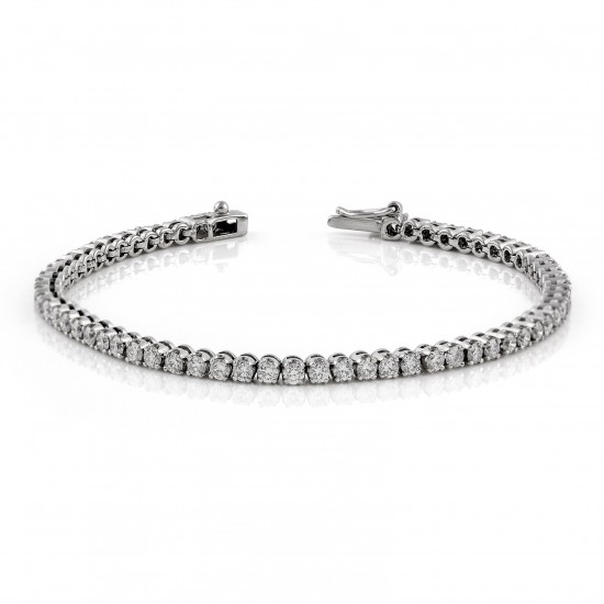 Λευκόχρυσο βραχιόλι 14 καρατίων με Lab Grown Diamomds