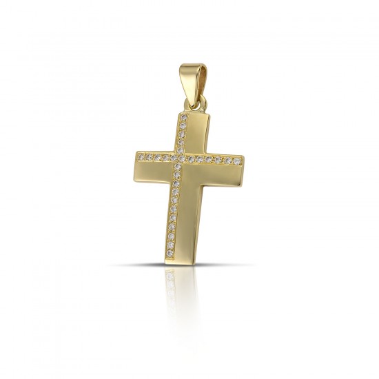Σταυρός βάπτισης από χρυσό 14 καρατίων κωδικός sr455