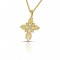Γυναικείος χρυσός σταυρός φιλιγκράν 14 καρατίων με Lab-Grown διαμάντι