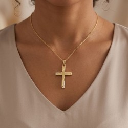 Σταυρός βάπτισης από χρυσό 14 καρατίων κωδικός sr451