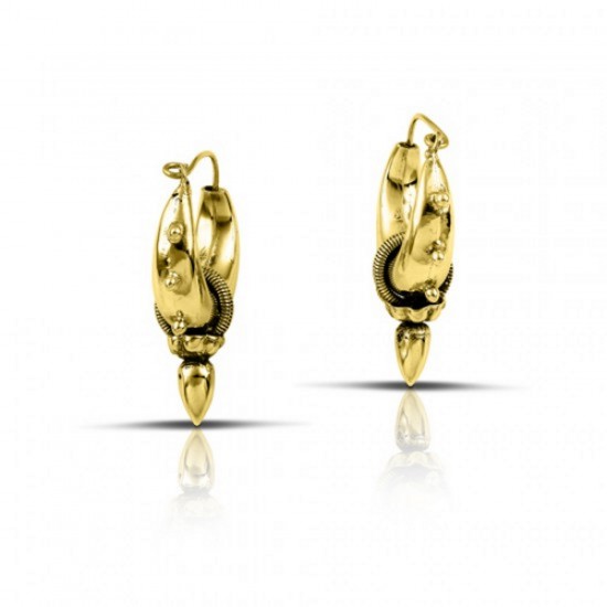 Σκουλαρίκια κρίκοι επιχρυσωμένοι - Κωδικός we202