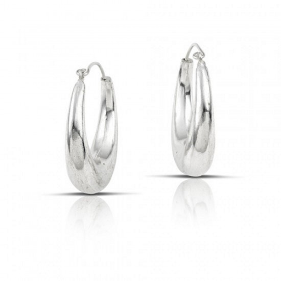 Σκουλαρίκια κρίκοι επάργυροι - Κωδικός we204