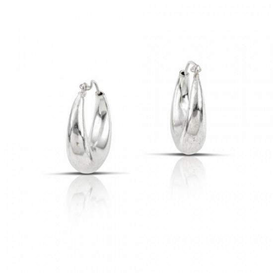 Σκουλαρίκια κρίκοι επάργυροι - Κωδικός we205