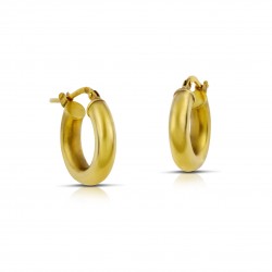 Σκουλαρίκια κρίκοι από ασήμι 925 επίχρυσοι