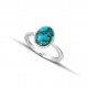 Δαχτυλίδι από ασήμι 925 με τυρκουάζ με νερά χαλκού
